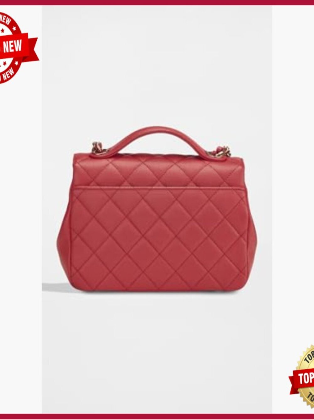 Quilted Caviar Flap Bag with Chain Strap, Pre-Owned Luxury Satchel - Picture 3 of 6